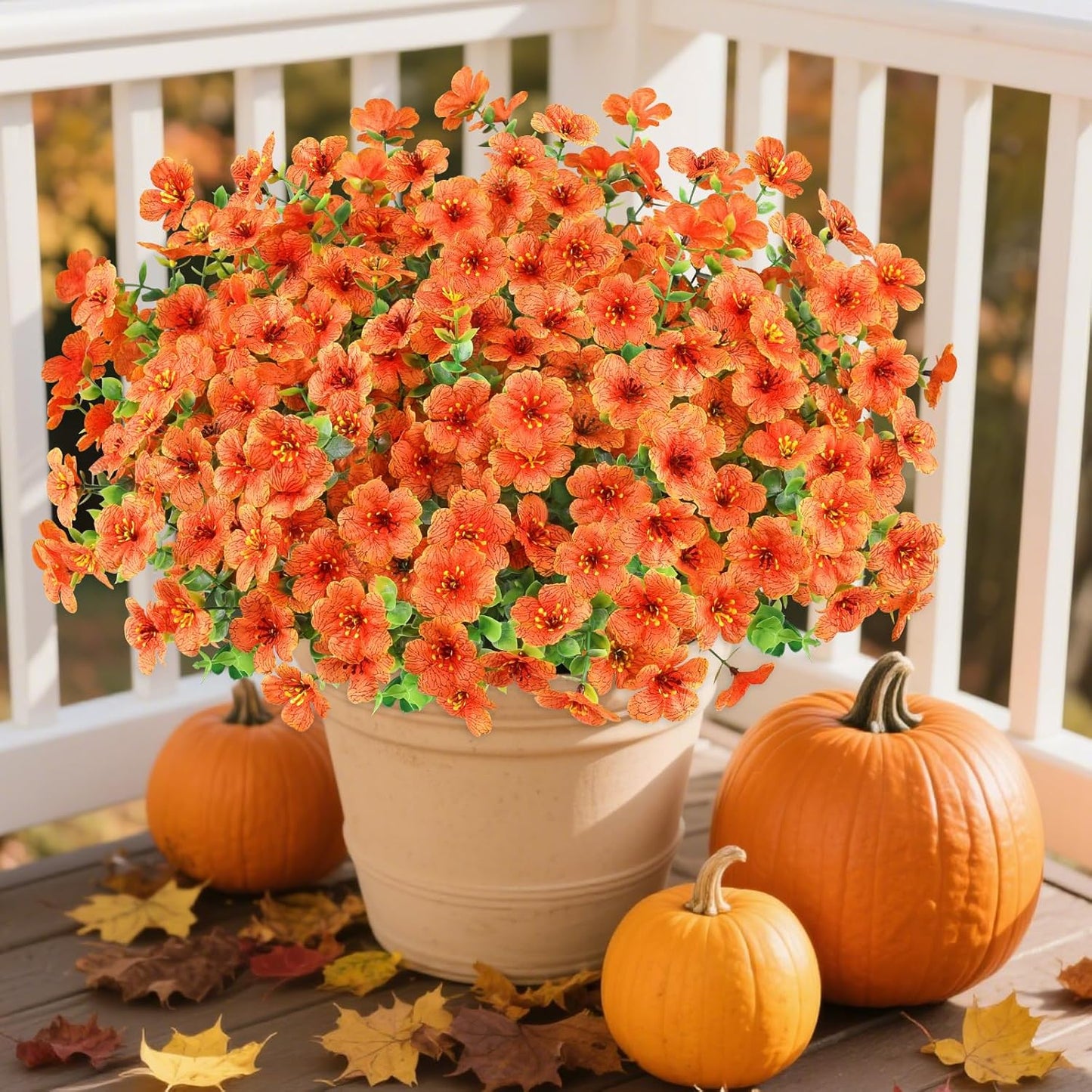AGIRL 24 Bundles Artificial Flowers Outdoor,No Fade Fake Plastic Flowers Faux Plants for Decoration Hanging Planters Indoor Outside Garden Porch Window Box Home Farmhouse Wedding