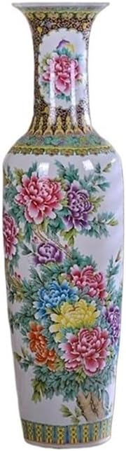 Vase, Elegant Chinese Pastel Ceramic Floor Vase for Home & Living Room Decor, Perfect for Flower Arrangement, Office Opening, & Modern Interior Design Decorative Vase(Large)