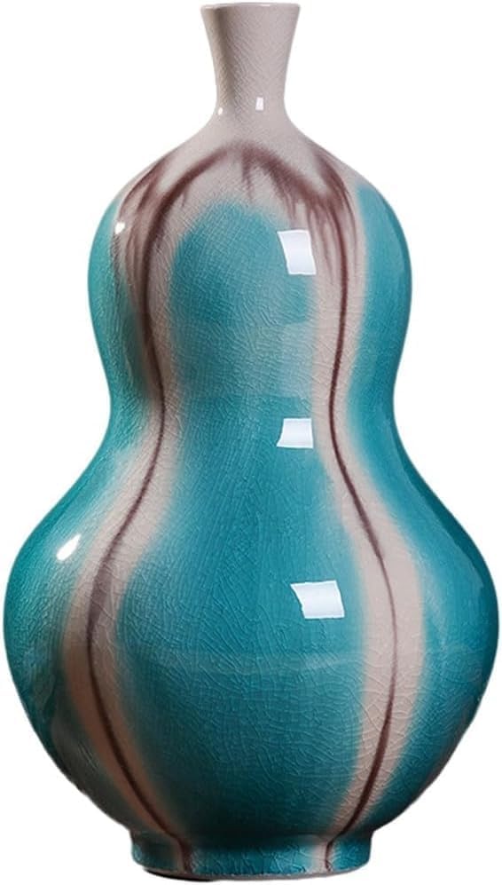 Ceramic Decorative Vase Living Room Crafts Ornaments Dried Flowers Flower Arrangement Vase(G-w16 x H32cm)