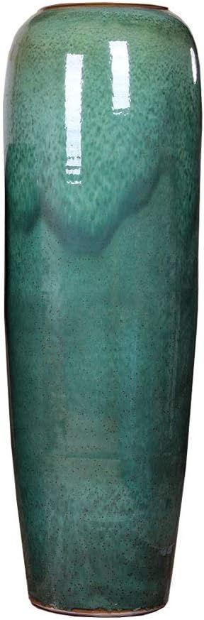 Decorative Vases Green Ceramic Large Vase Home Restaurant Office Decoration Style Floor Vase Decoration Or As A Farmhouse Vase,