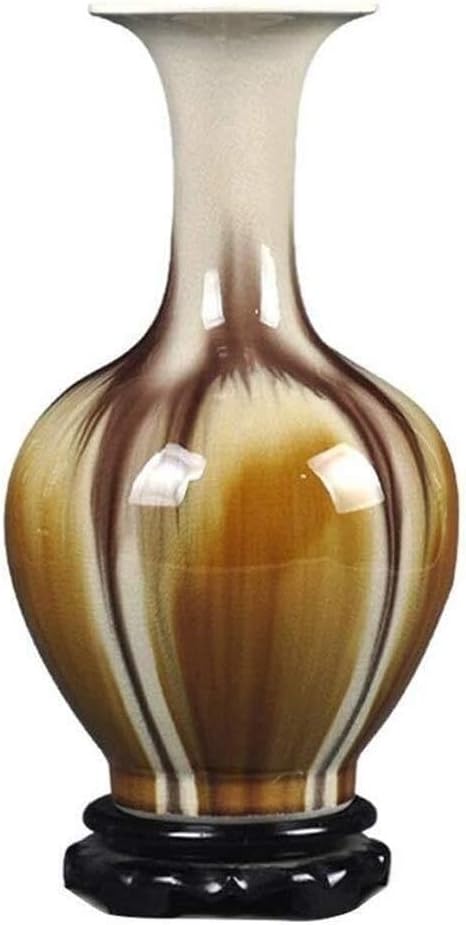 Ceramic Decorative Vase for Flower Arrangements, Handcrafted Home Crafts Decoration for Living Room, Office Gifts