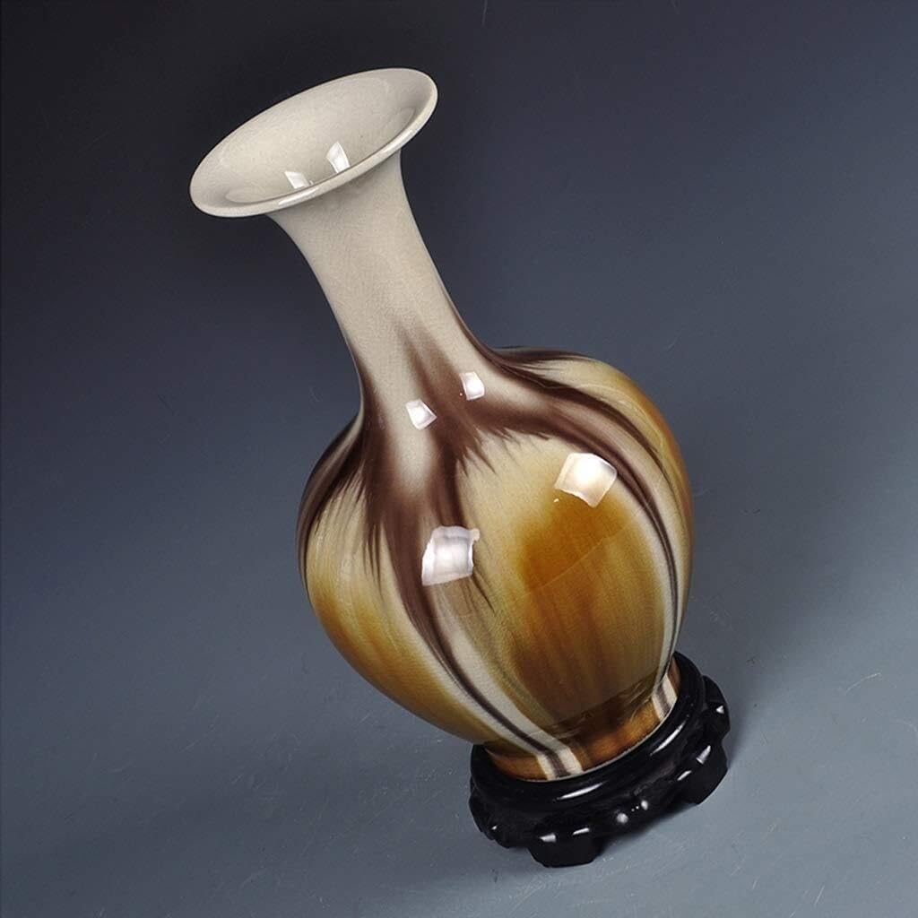Ceramic Decorative Vase for Flower Arrangements, Handcrafted Home Crafts Decoration for Living Room, Office Gifts