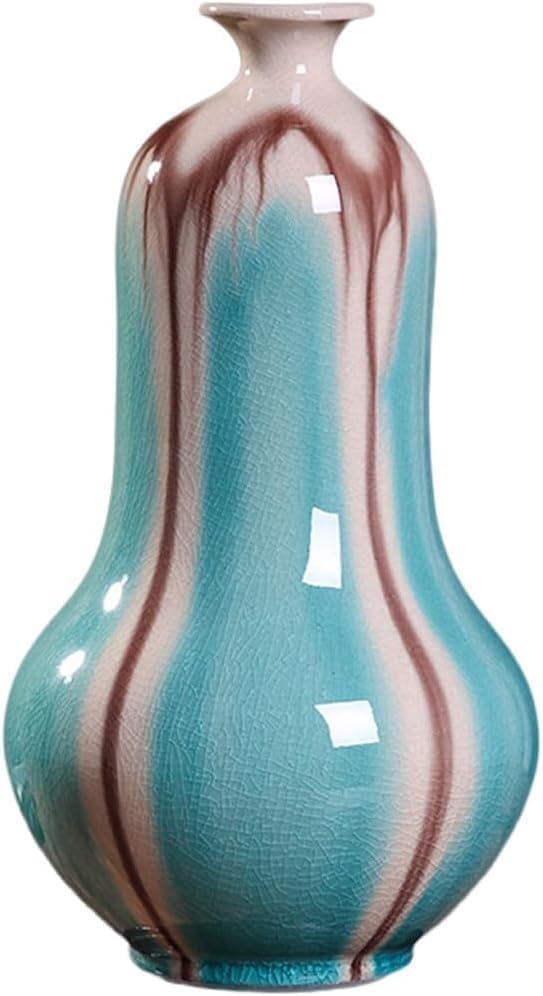 Ceramic Decorative Vase Living Room Crafts Ornaments Dried Flowers Flower Arrangement Vase(G-w16 x H32cm)