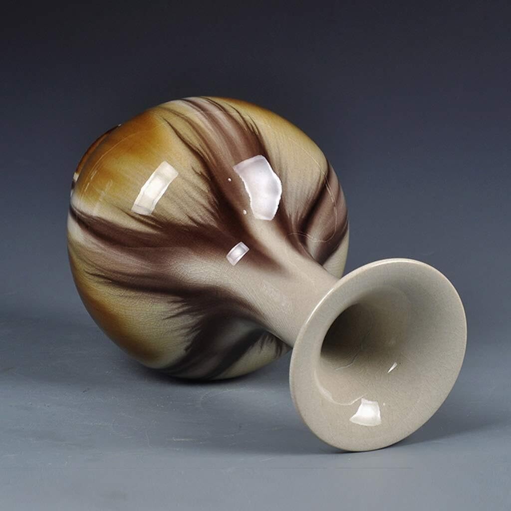 Ceramic Decorative Vase for Flower Arrangements, Handcrafted Home Crafts Decoration for Living Room, Office Gifts