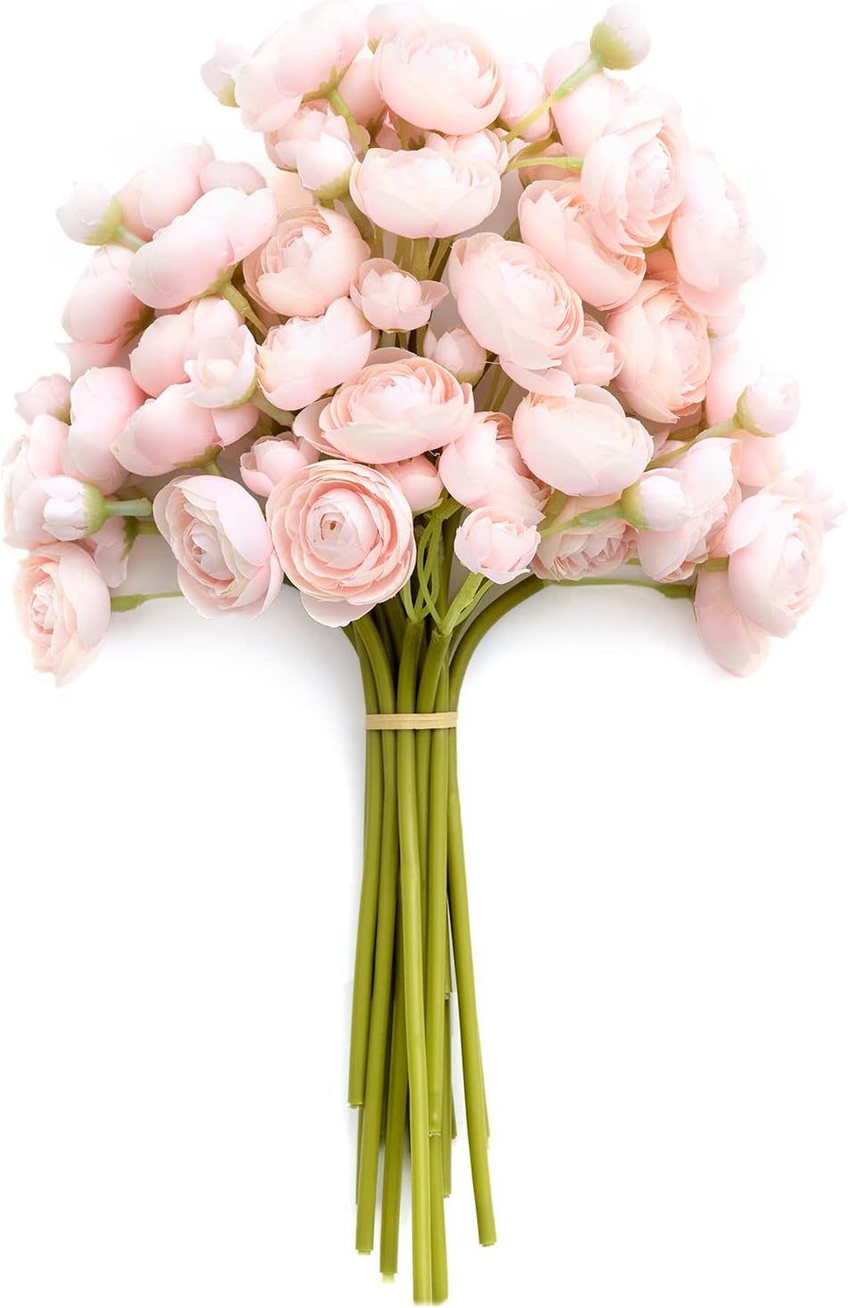 Ling's Moment Ranunculus Artificial Flower, Faux Silk Mini Ranunculus Flowers for DIY Bouquet, Bulk Fake Wedding Filler Flowers for Centerpieces Arrangements Bridal Shower Decorations, Dusty Rose