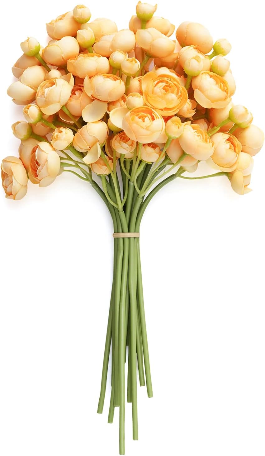 Ling's Moment Ranunculus Artificial Flower, Faux Silk Mini Ranunculus Flowers for DIY Bouquet, Bulk Fake Wedding Filler Flowers for Centerpieces Arrangements Bridal Shower Decorations, Dusty Rose