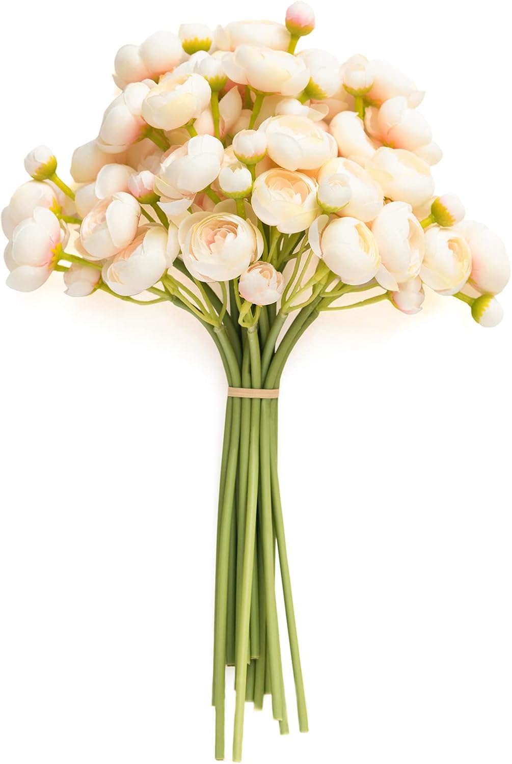 Ling's Moment Ranunculus Artificial Flower, Faux Silk Mini Ranunculus Flowers for DIY Bouquet, Bulk Fake Wedding Filler Flowers for Centerpieces Arrangements Bridal Shower Decorations, Dusty Rose