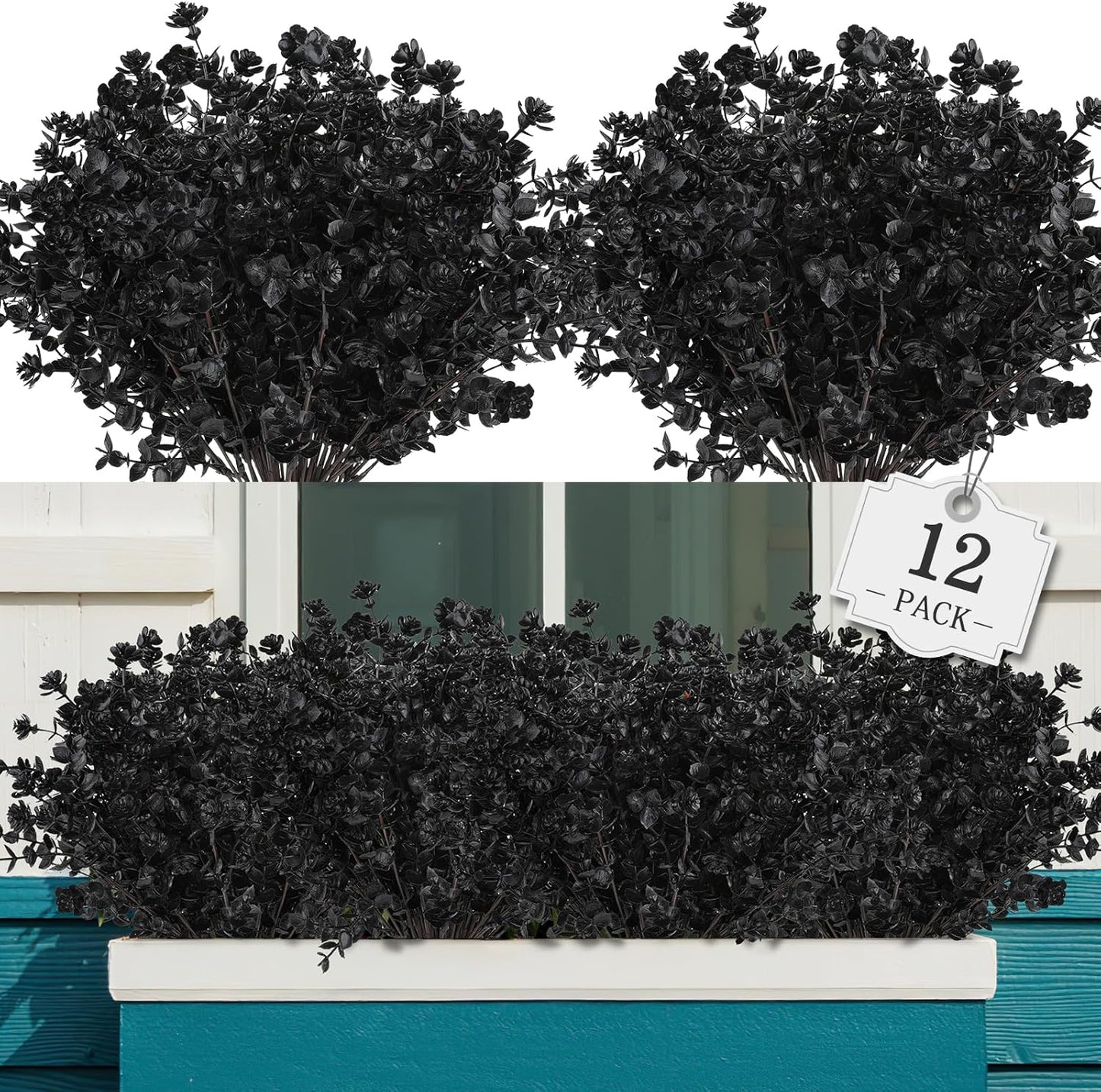 AGIRL 24 Bundles Artificial Flowers Outdoor,No Fade Fake Plastic Flowers Faux Plants for Decoration Hanging Planters Indoor Outside Garden Porch Window Box Home Farmhouse Wedding